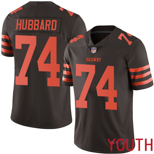 Cleveland Browns Chris Hubbard Youth Brown Limited Jersey 74 NFL Football Rush Vapor Untouchable